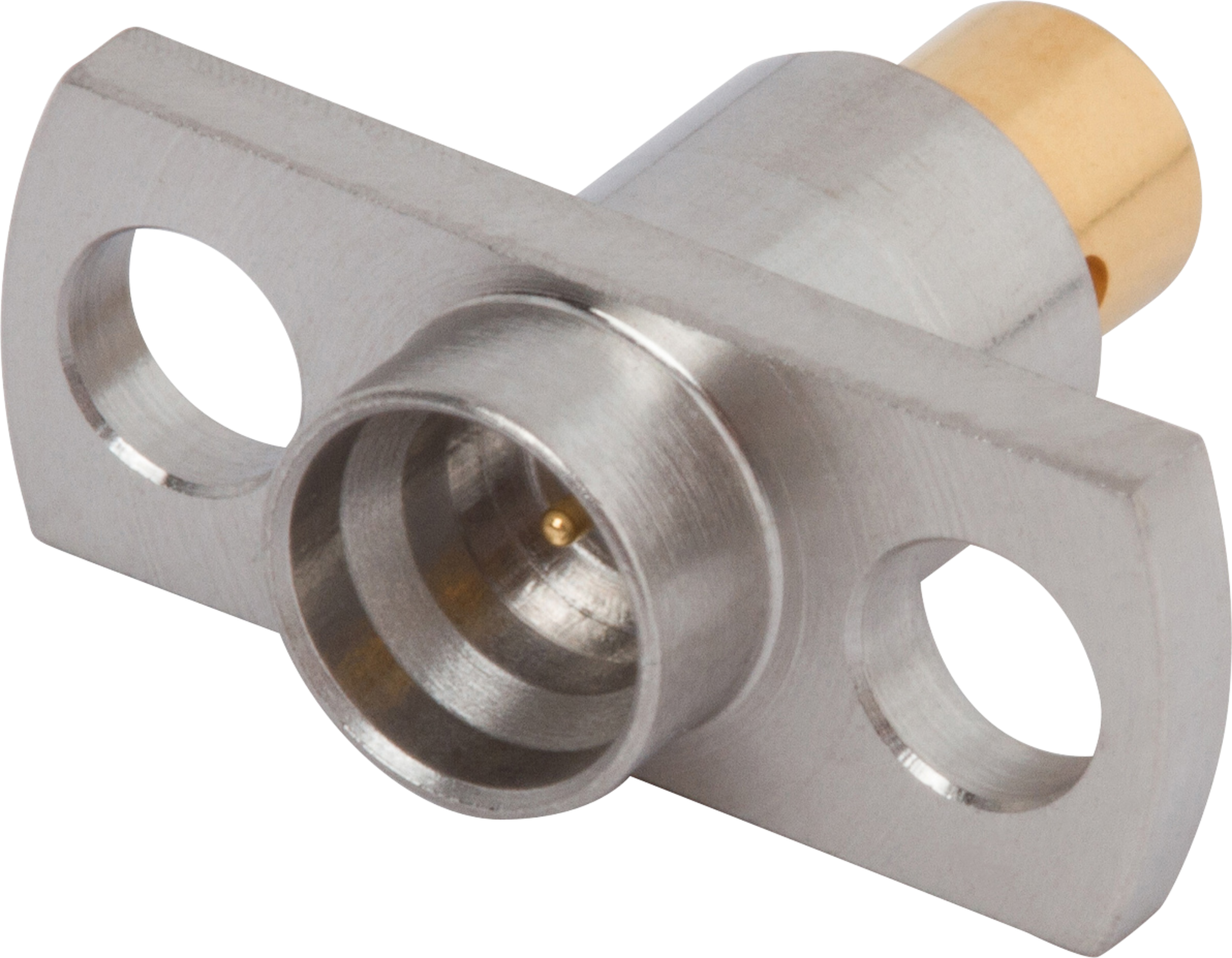 SMP Male Flange Mount Connector, 2 Hole, for .085 Cable, LD, SF1211-6024