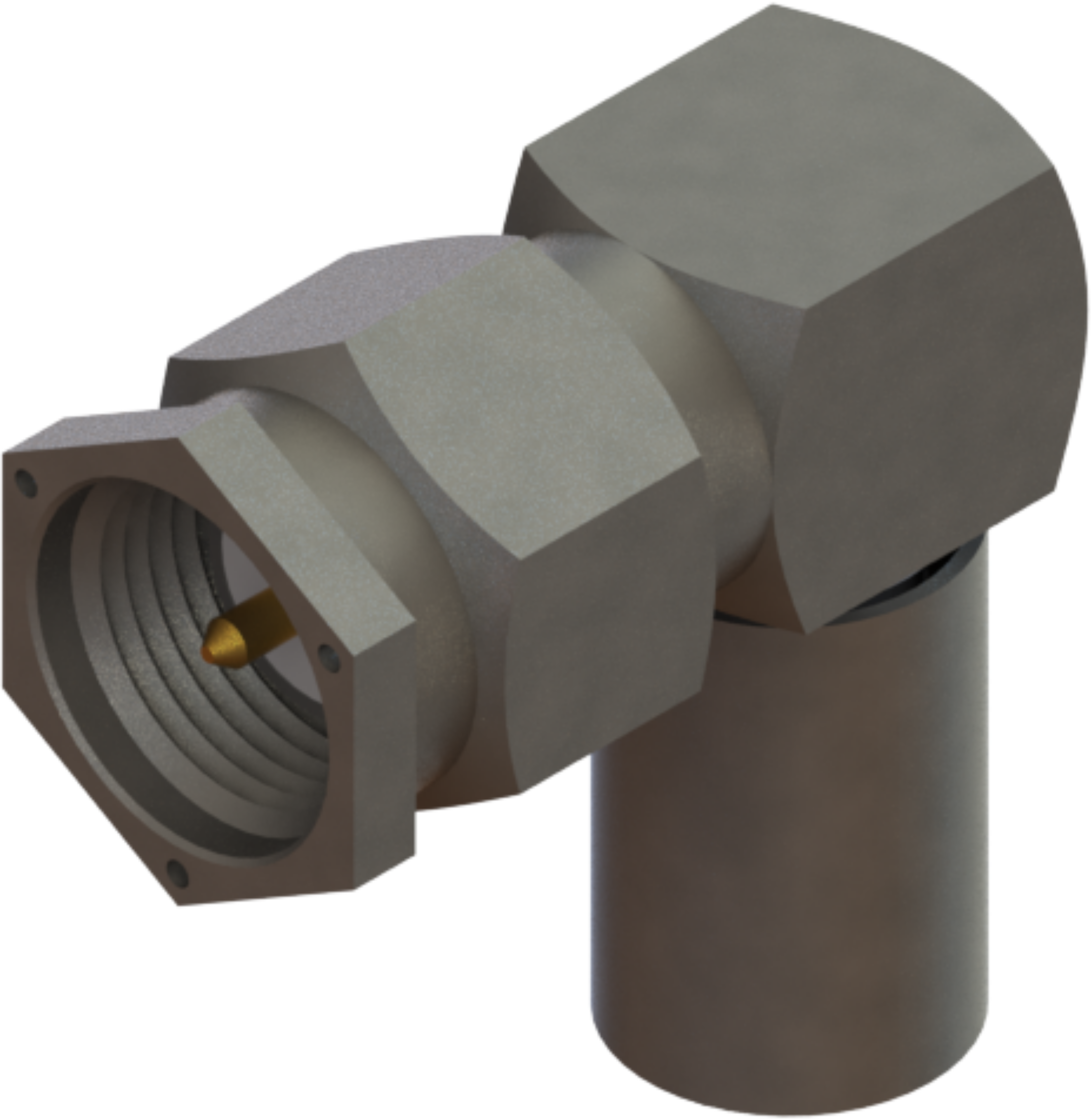 SMA Male Connector, Lockwire Holes, R/A for RG-58 Cable, M39012/56B3016