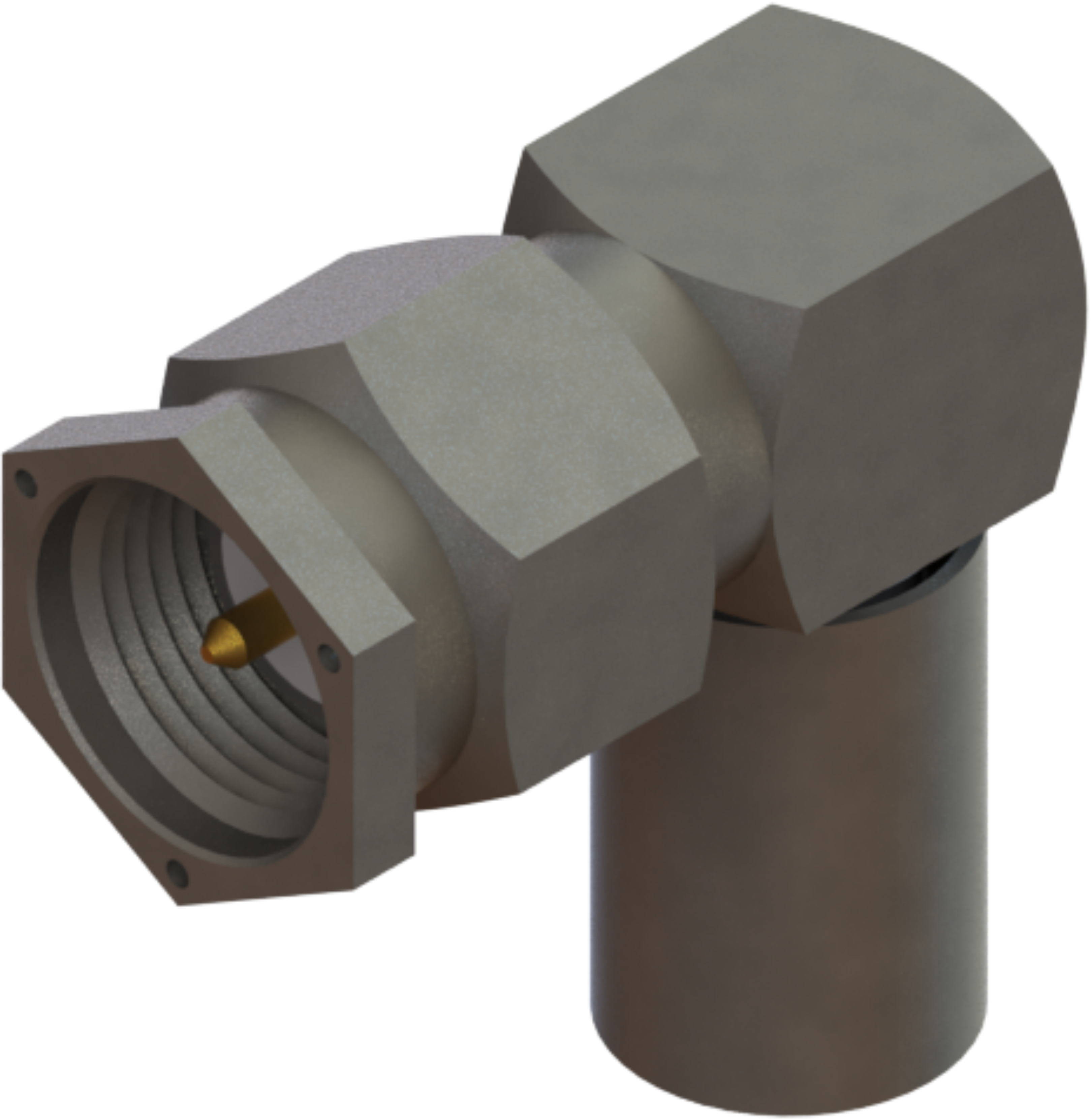 SMA Male Connector, Lockwire Holes, R/A for RG-58 Cable, M39012/56B3017