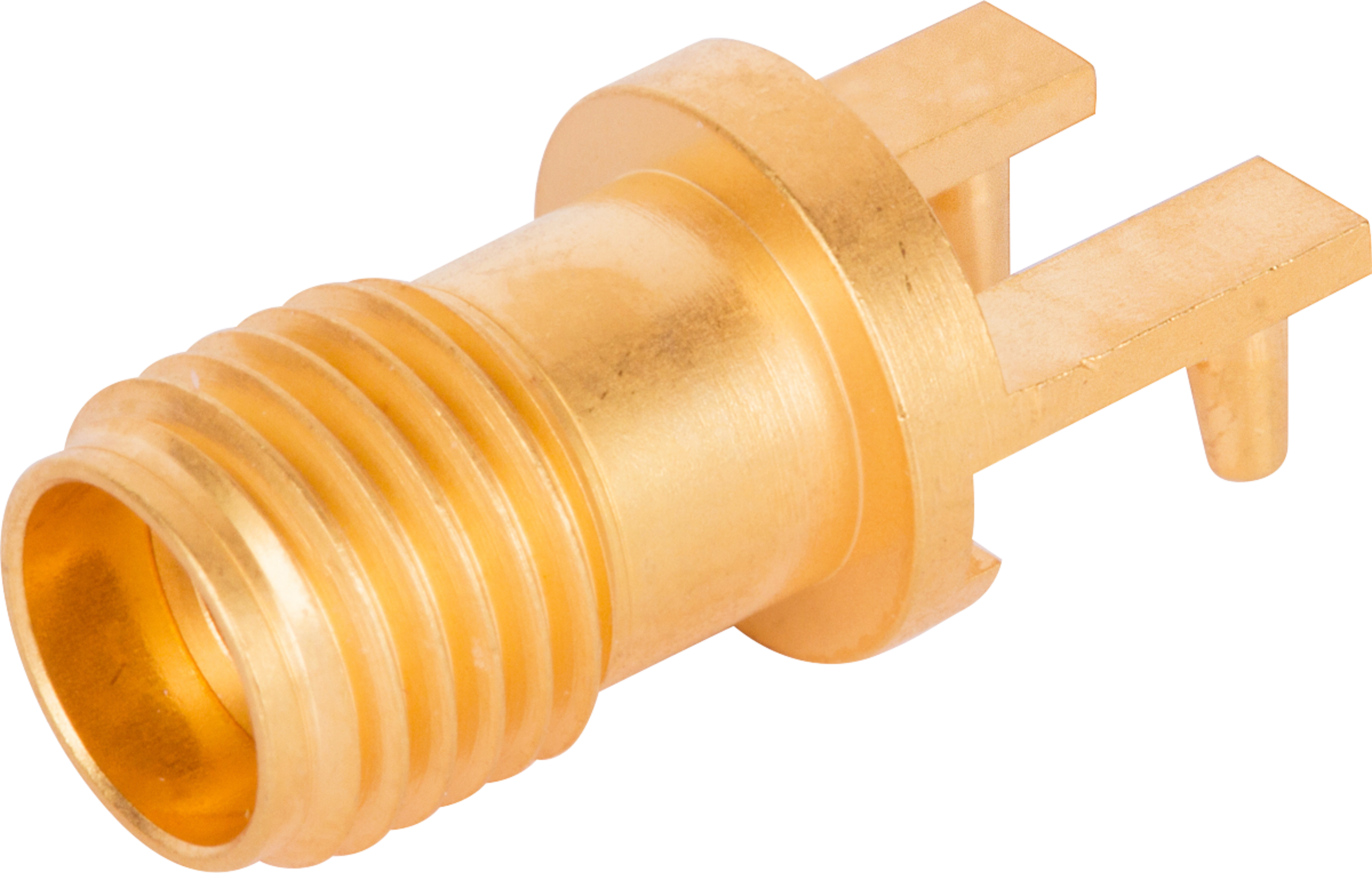 2.92mm Female PCB Edge-Lock Connector, 2 Leg, .062" PCB Thickness", 1521-00005