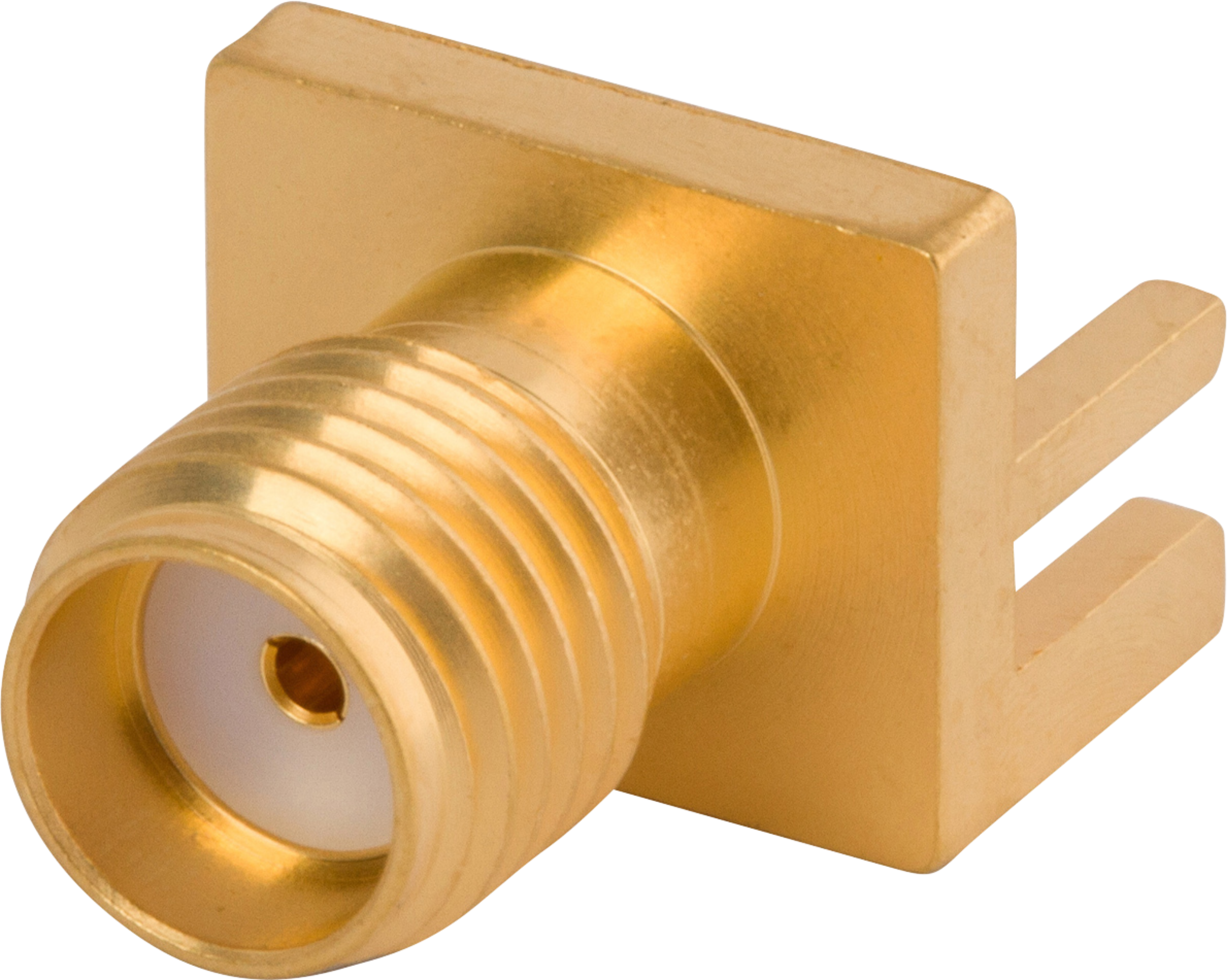 SMA Female PCB Edge Launch Connector, .093" PCB Thickness", 2985-6038