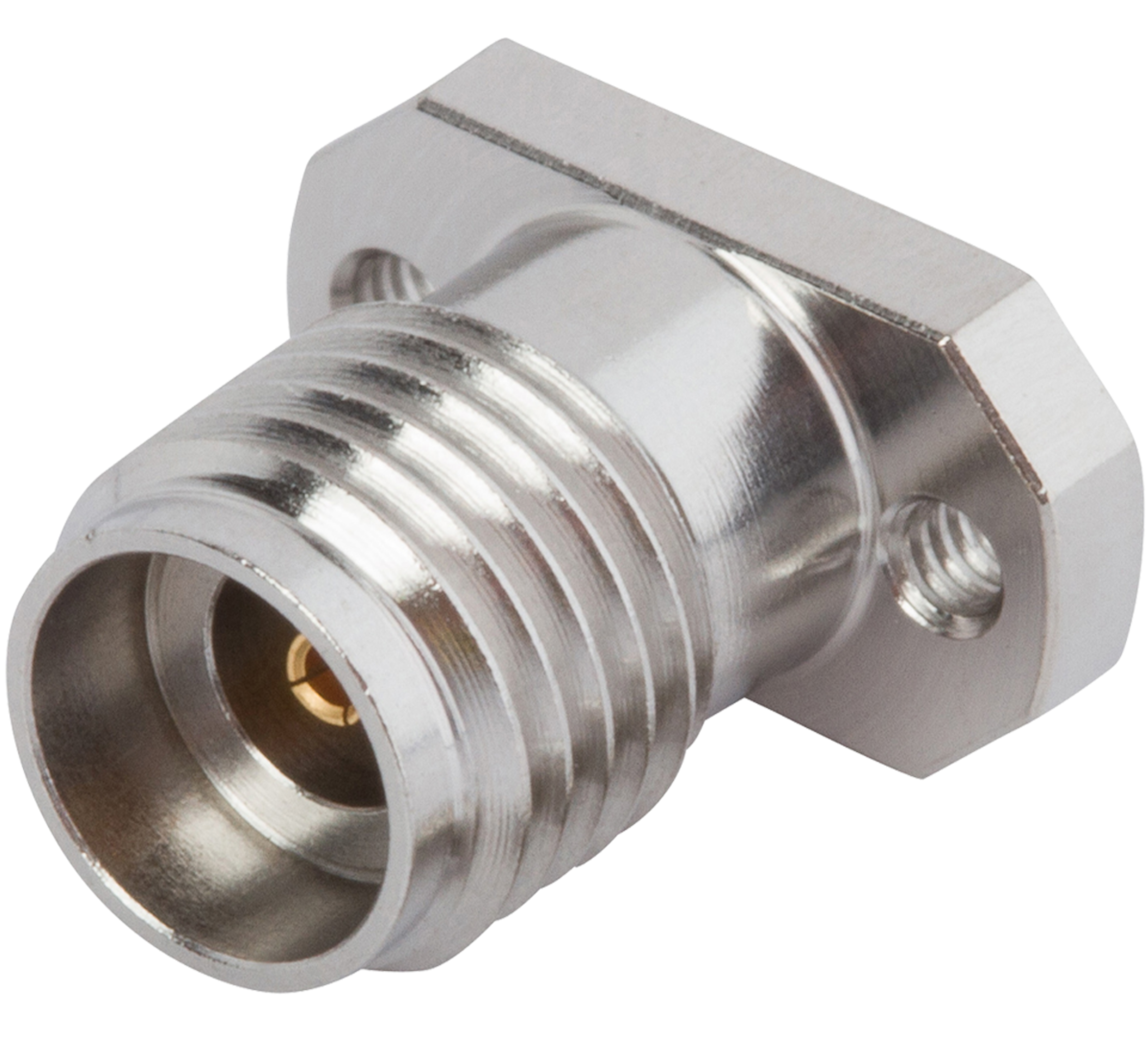 2.92mm Female Solderless PCB Compression Mount Connector, 2 Hole (CPW / Microstrip), SF1521-60070