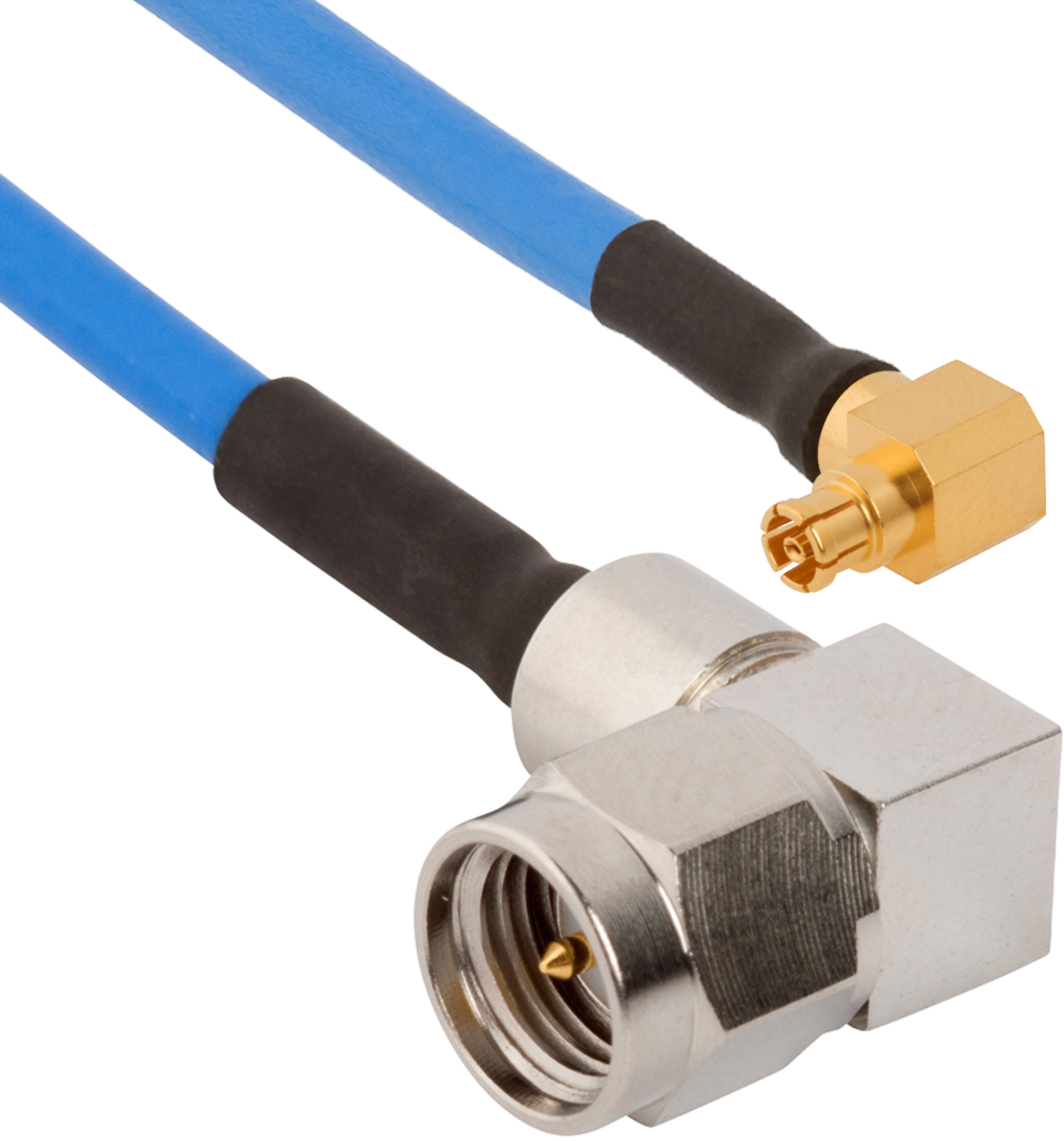 SMPM Female R/A to SMA Male R/A 12" Cable Assembly for .085 Cable, 7032-7241