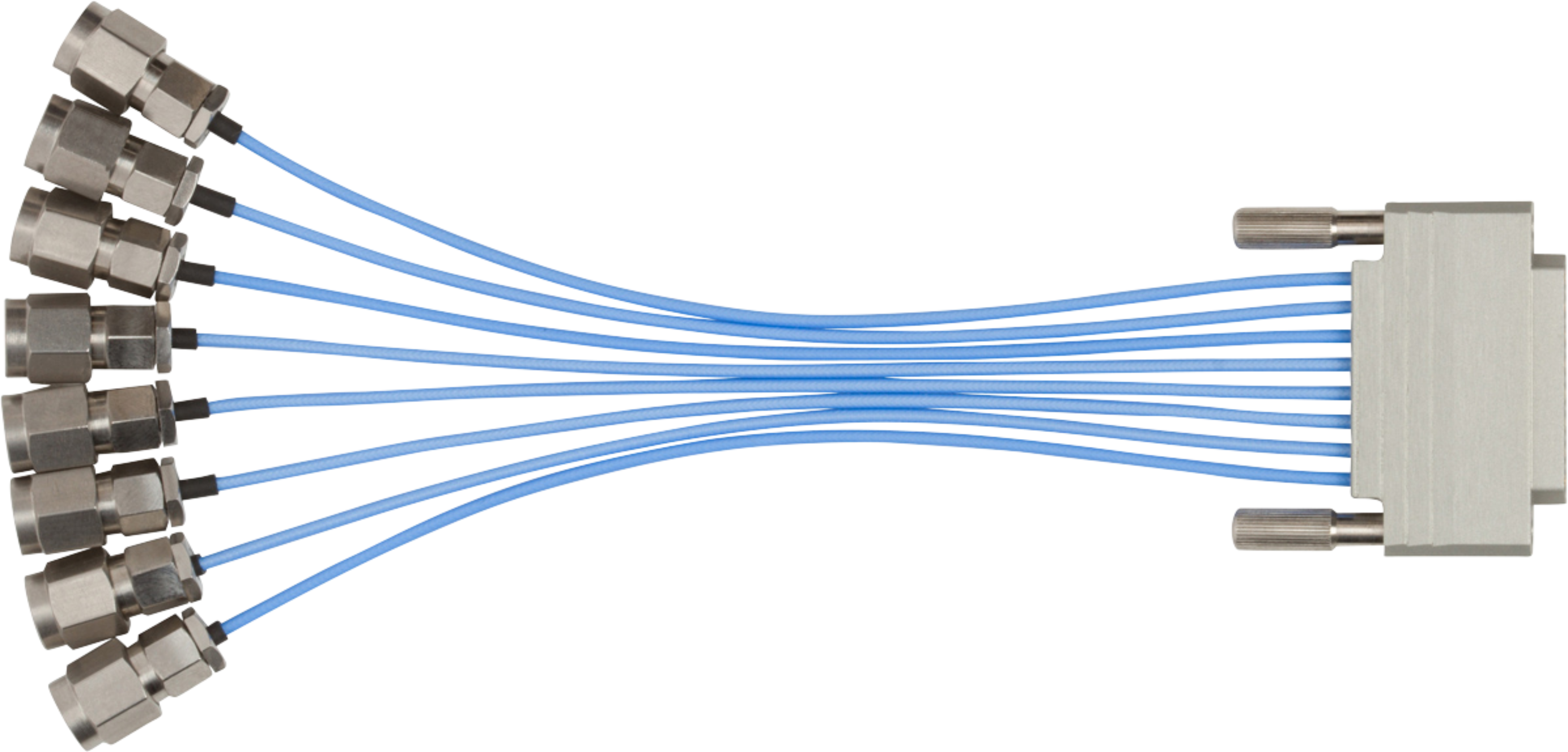 Mini-D RF Female to (8) 2.92mm Male 6" Cable Assemblies for .047 Cable, 7038-0211