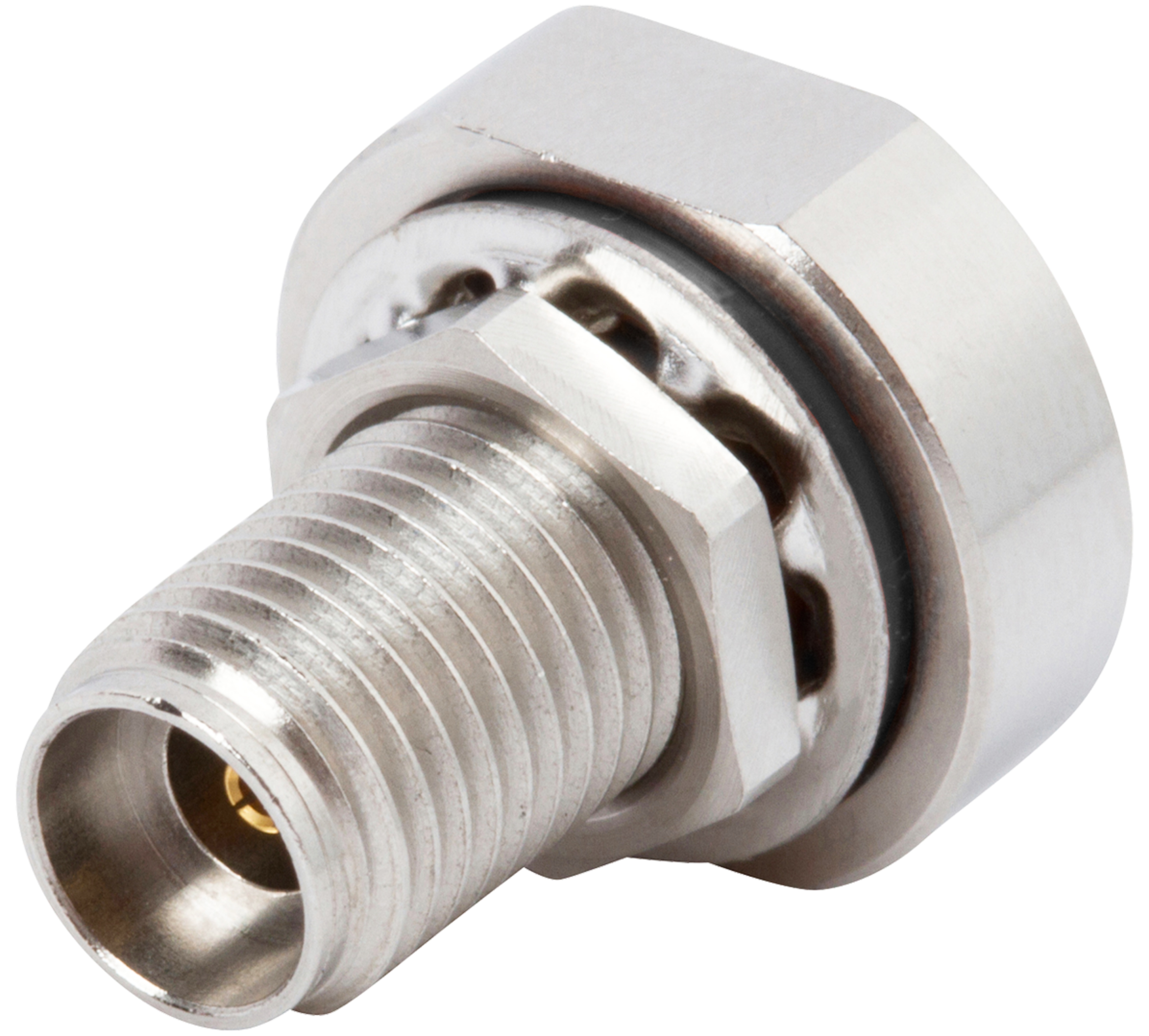 Picture of 2.92mm Female Bulkhead (EMI Gasket) Connector for .047 Cable