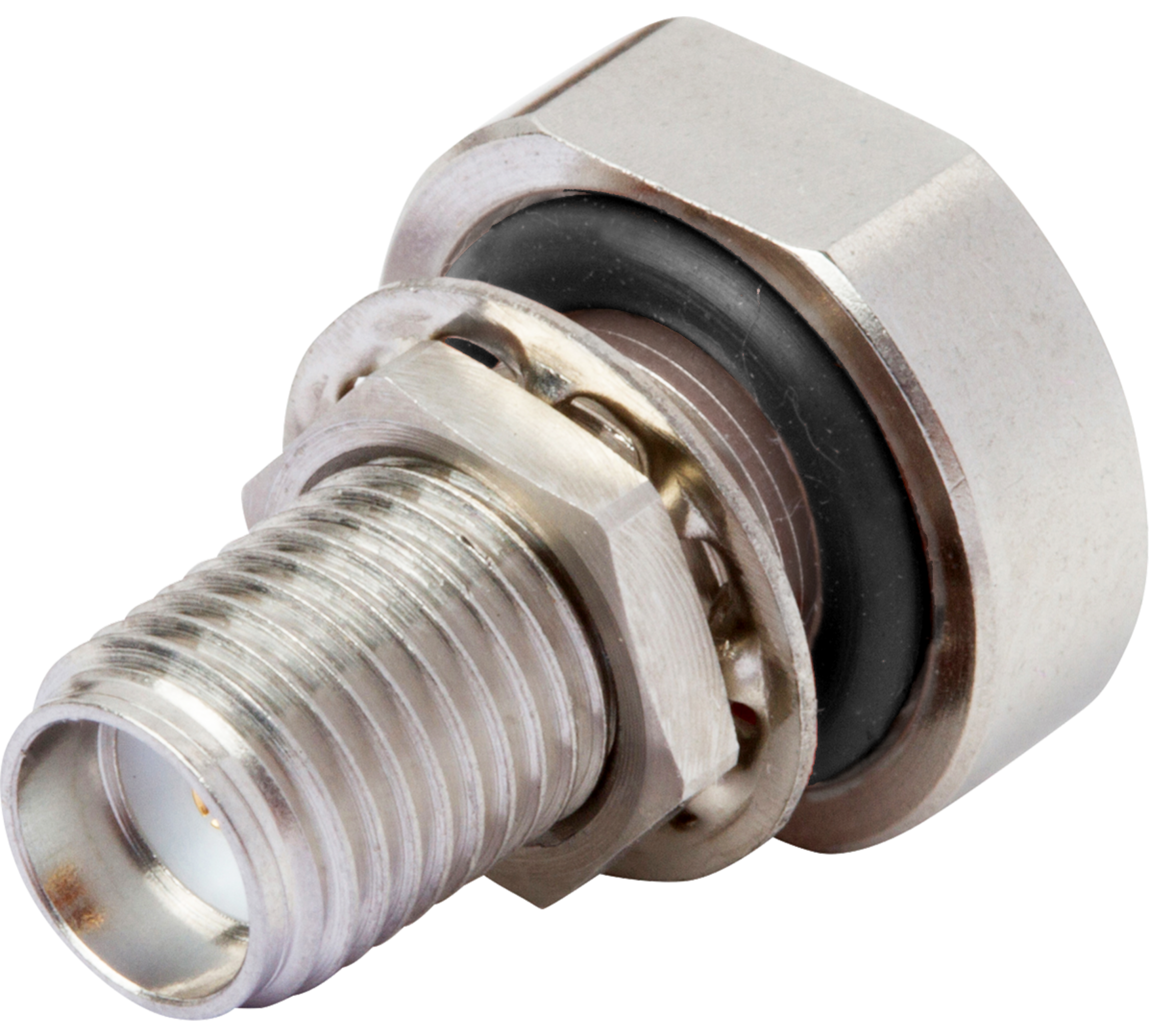 SMA Female Bulkhead (EMI Gasket) Connector for .085 Cable, 2921-61670