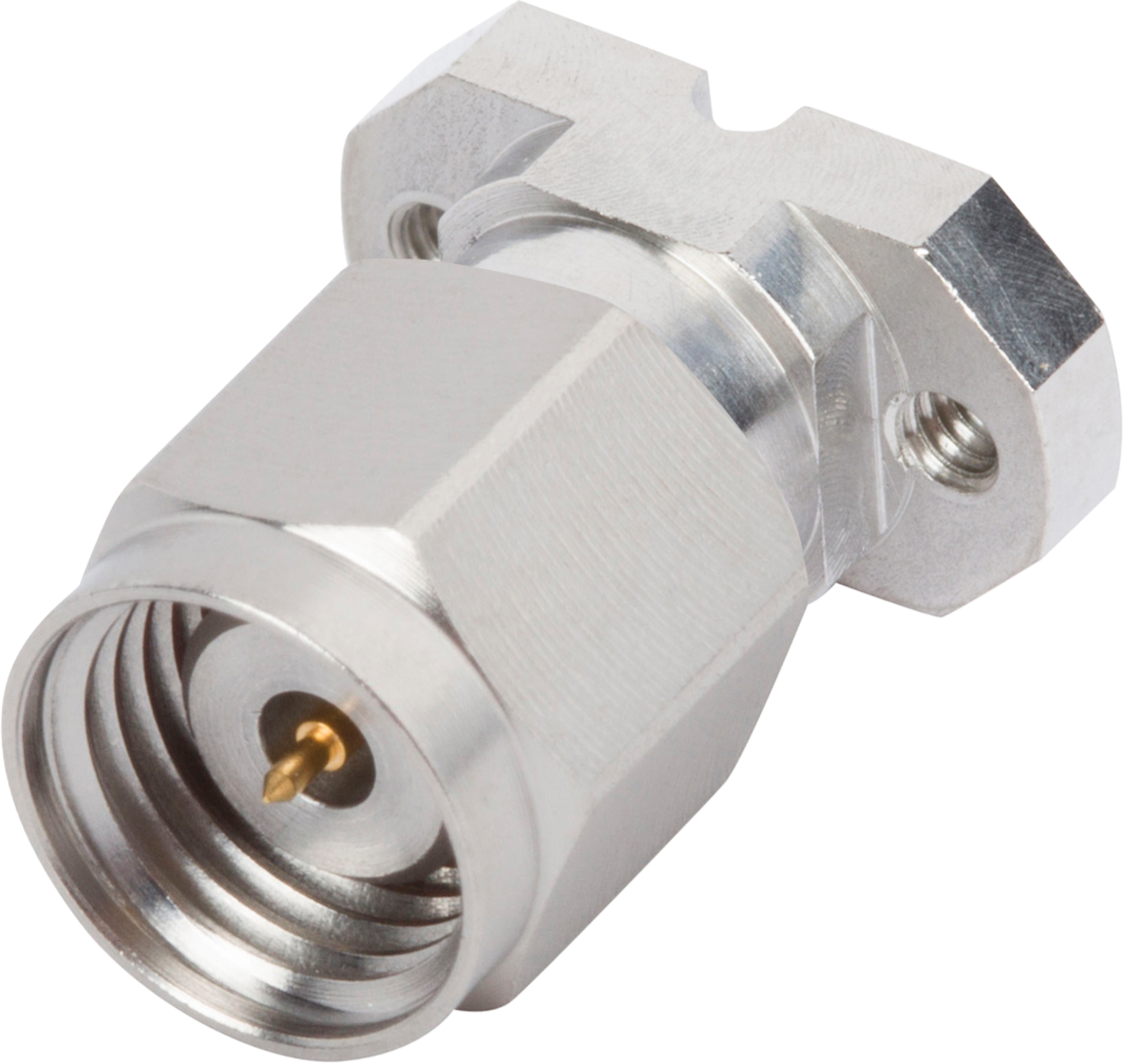 1.85mm Male Solderless PCB Compression Mount Connector, 2 Hole (CPW / Microstrip), SF3311-60014