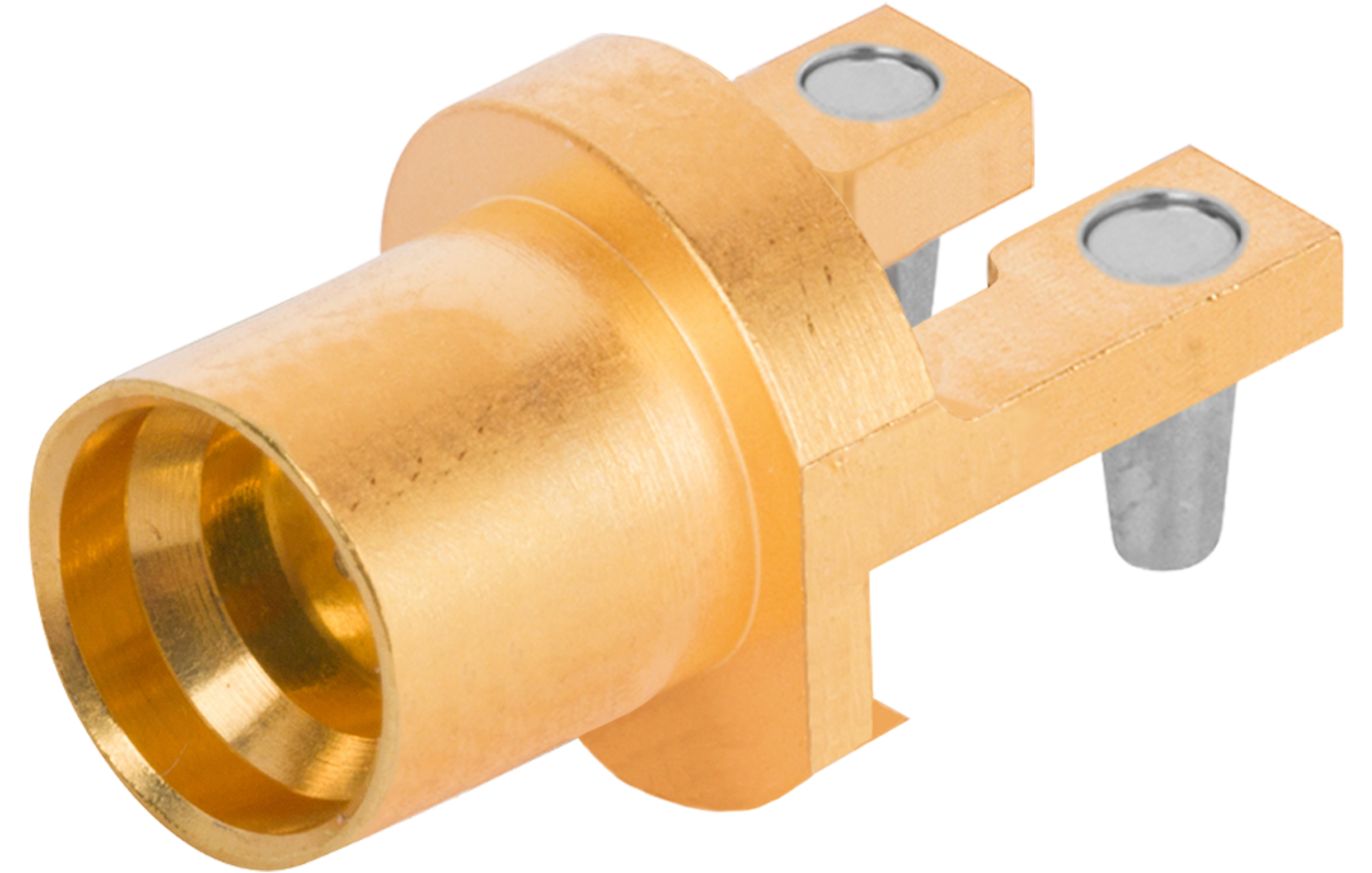 SMPM Male PCB Edge-Lock Connector, 2 Leg, FD, .062" PCB Thickness, 3211-60480