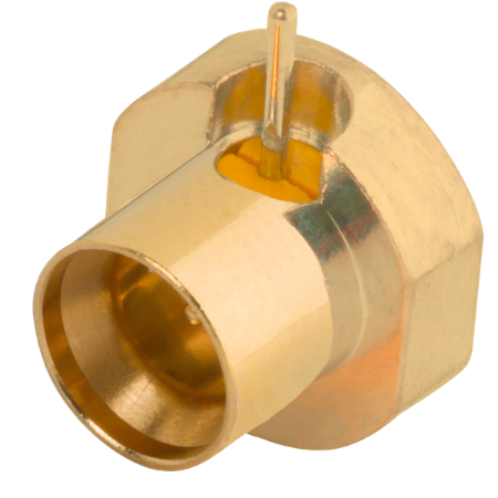 SMPM Male Reverse Mount Thru-Hole PCB Connector R/A, SB, 3211-60485