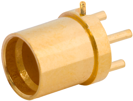 SMPM Male PCB Surface Mount Connector, Extended Wipe, SB, 3211-60488