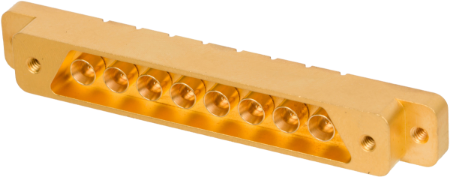 Mini-D SMPM RF Male PCB Surface Mount Connector, 8 Port, 9311-00078