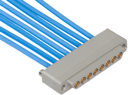 Mini-D SMPM RF (Short) Female to (8) 2.92mm Male 6" Cable Assembly for .047 Cable, 7093-5127