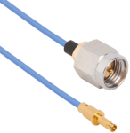 SMPS (Size 16) D38999 Pin Contact to SMA Male 12" Cable Assembly for .047 Cable, 7093-5277