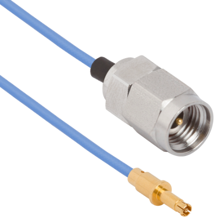SMPS (Size 16) D38999 Pin Contact to 2.92mm Male 12" Cable Assembly for .047 Cable, 7093-5283