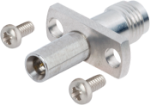 SMPM Male, SB to SMA Female Flange Mount Adapter, 2 Hole, with Screws, 1132-6162