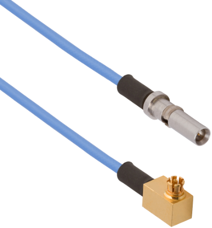 SMPS Male VITA 67.3 Gen2 Plug-In Contact to SMPS Female R/A 100mm Cable Assembly for .047 Cable, 7038-7778
