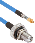 SMPS Female VITA 67.3 Backplane Contact to SMA Female Bulkhead (IP67 Rated) 12" Cable Assembly for .085 Cable, 7038-7789