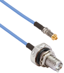 SMPM Female VITA 67.3 Backplane Contact to SMA Female Bulkhead (IP67 Rated) 12" Assembly for .047 Cable, 7032-10882