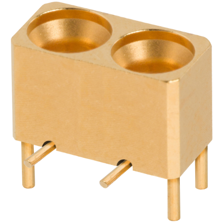 SMPM Male R/A Contact PCB Surface Mount Connector, 2 Port, SB, 9312-40028