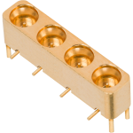 SMPM Male R/A Contact PCB Surface Mount Connector, 4 Port, SB, 3212-40049