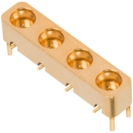 SMPS Male R/A Contact PCB Surface Mount Connector, 4 Port, SB, 3812-40014