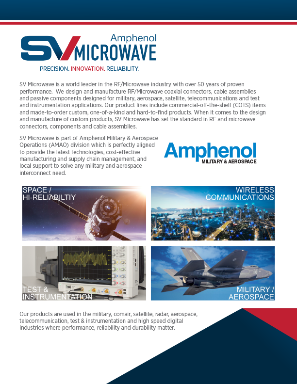SV Microwave Overview SV Microwave Overview